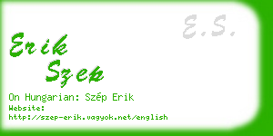 erik szep business card